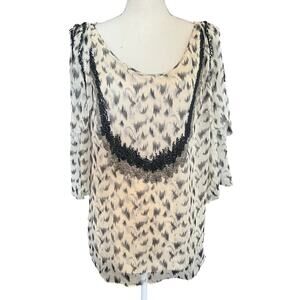 3.1 Phillip Lim Ivory Black Silk Beaded Romantic Whimsical Glam Blouse Top8 $785